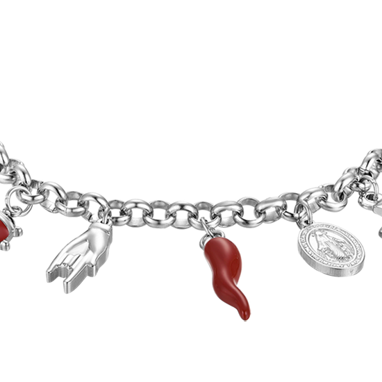 BRACCIALE DONNA IN ACCIAIO CON CHARMS