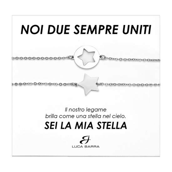 BRACCIALI DONNA IN ACCIAIO CON STELLE