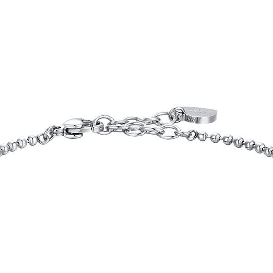 BRACCIALE DONNA IN ACCIAIO CON CUORE E ZIRCONE BIANCO