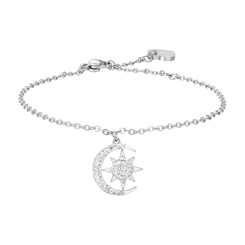 BRACCIALE DONNA IN ACCIAIO STELLA E LUNA