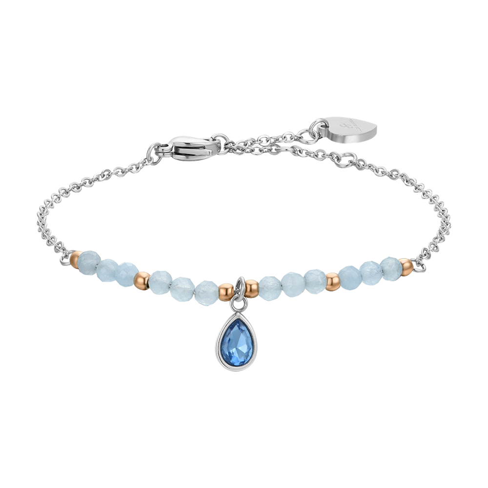 BRACCIALE DONNA IN ACCIAIO AGATA AZZURRA