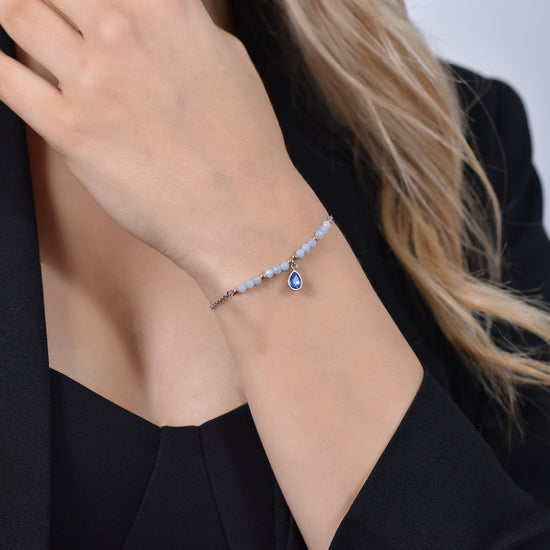 BRACCIALE DONNA IN ACCIAIO AGATA AZZURRA