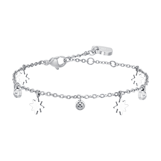 BRACCIALE DONNA IN ACCIAIO STELLA DI SISSI E CRISTALLI