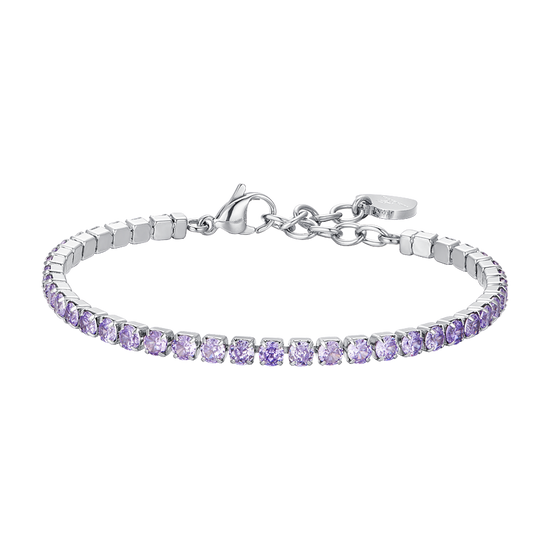 BRACCIALE TENNIS DONNA CRISTALLI VIOLA