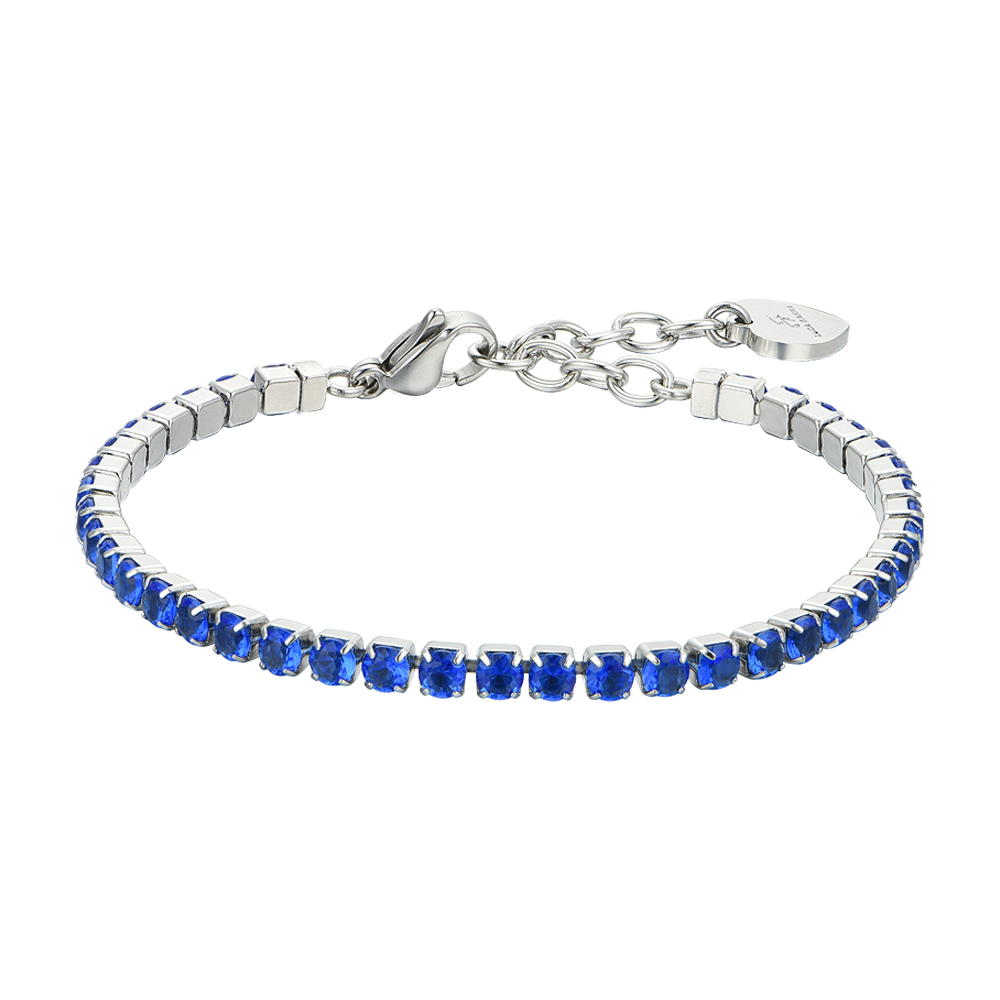 BRACCIALE TENNIS DONNA CRISTALLI BLU