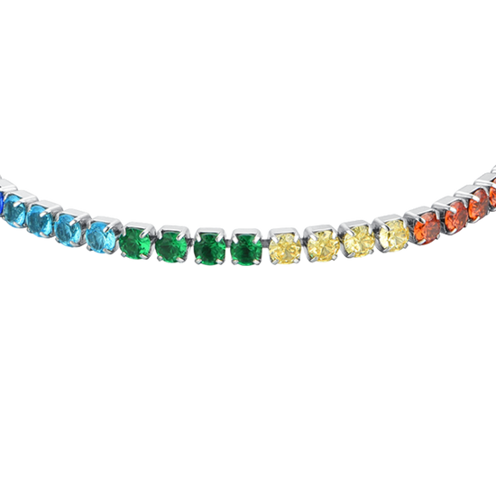 BRACCIALE TENNIS DONNA CRISTALLI ARCOBALENO