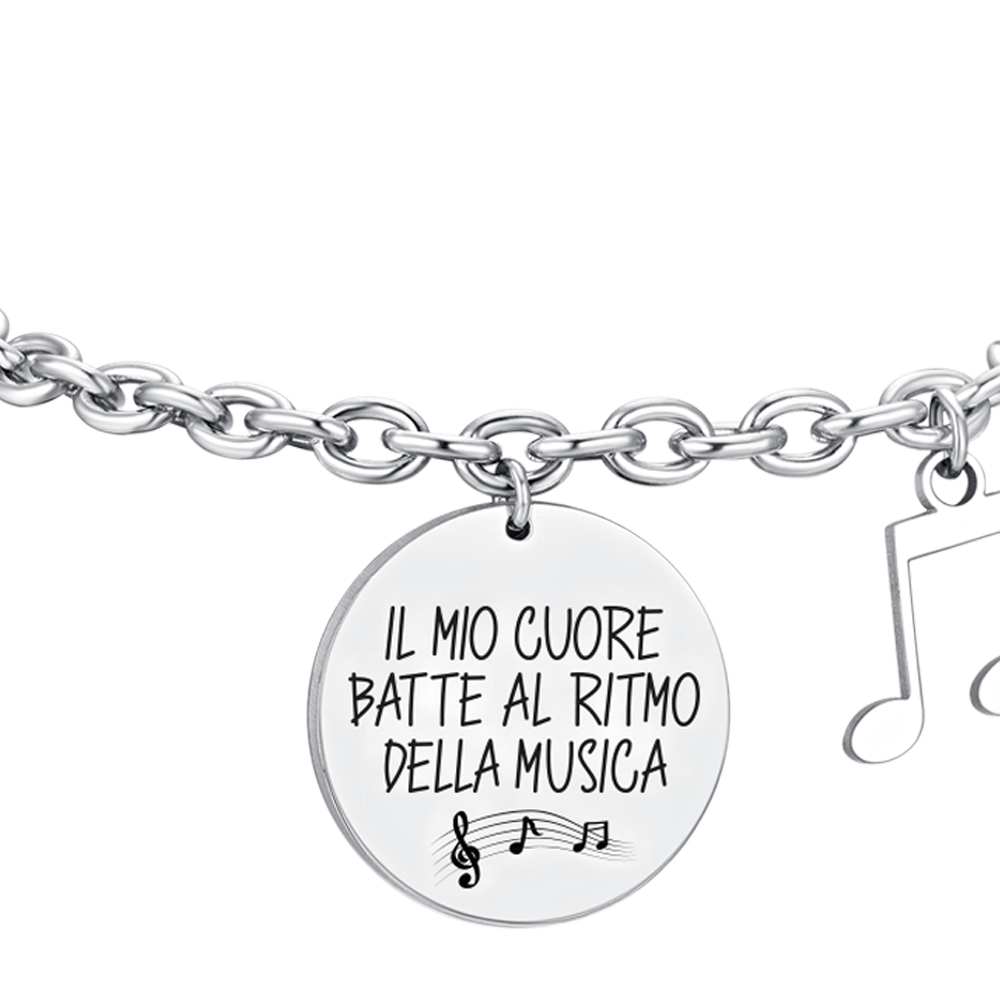 BRACCIALE DONNA IN ACCIAIO NOTA MUSICALE