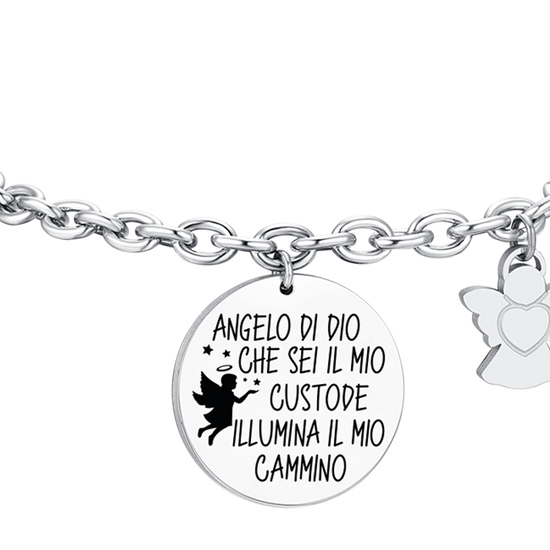 BRACCIALE DONNA IN ACCIAIO CON CHARM ANGELO