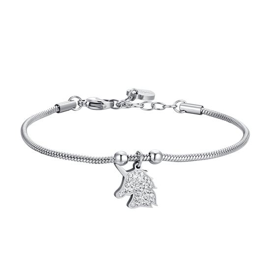 BRACCIALE DONNA IN ACCIAIO CON UNICORNO