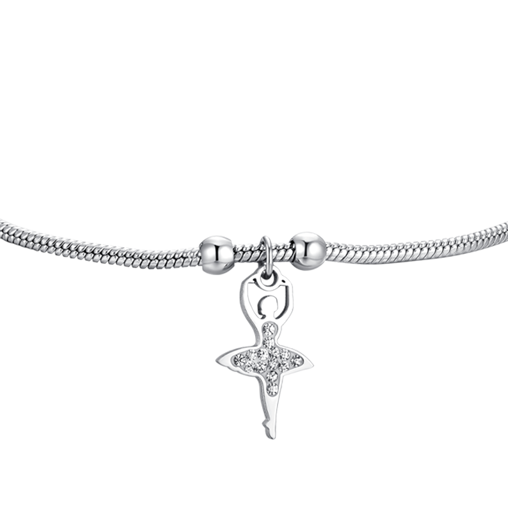 BRACCIALE DONNA IN ACCIAIO CON BALLERINA