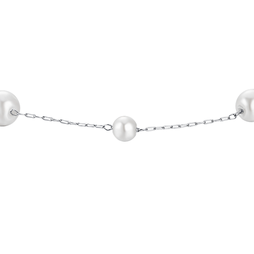 BRACCIALE DONNA IN ACCIAIO CON PERLE Luca Barra