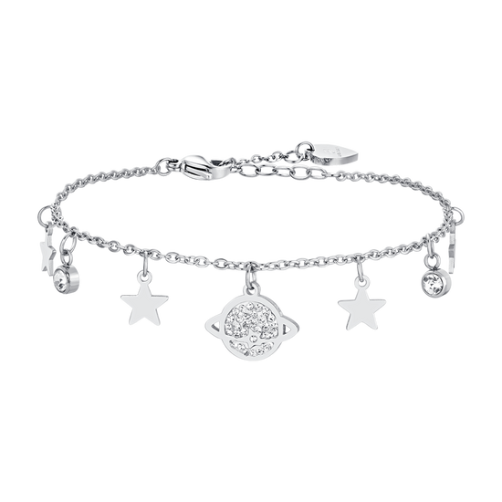 BRACCIALE DONNA IN ACCIAIO PIANETA E STELLE