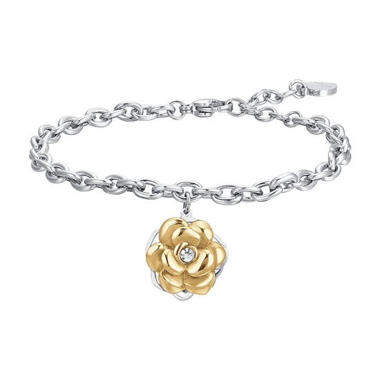 BRACCIALE DONNA IN ACCIAIO IP GOLD ROSA GIREVOLE