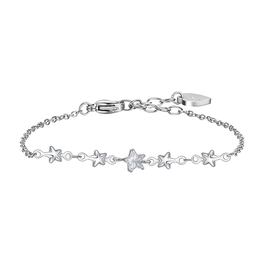 BRACCIALE DONNA CON STELLE E ZIRCONI BIANCHI