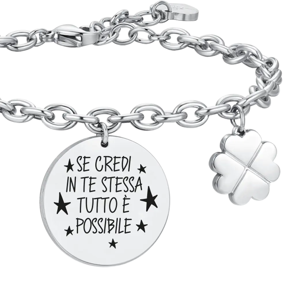 BRACCIALE DONNA IN ACCIAIO CREDI IN TE STESSA Luca Barra