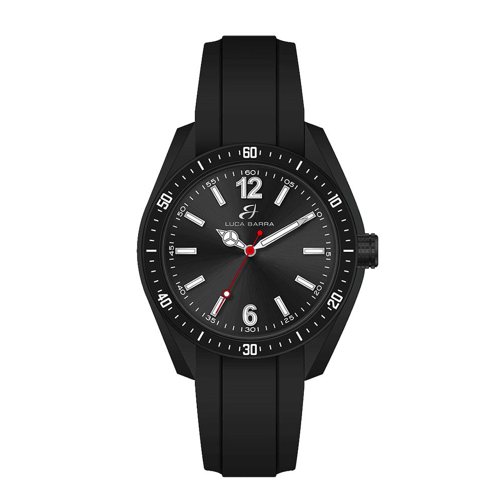 OROLOGIO UOMO IN SILICONE NERO