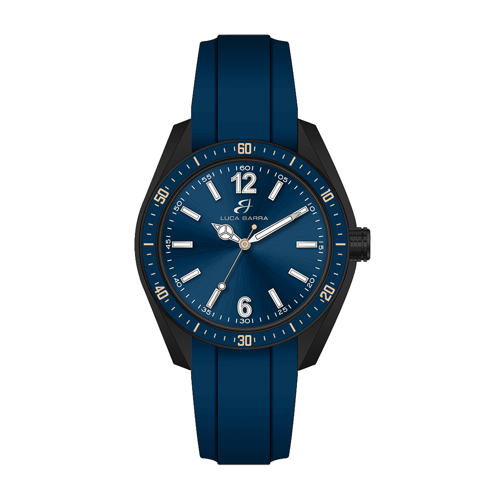 OROLOGIO UOMO IN SILICONE BLU