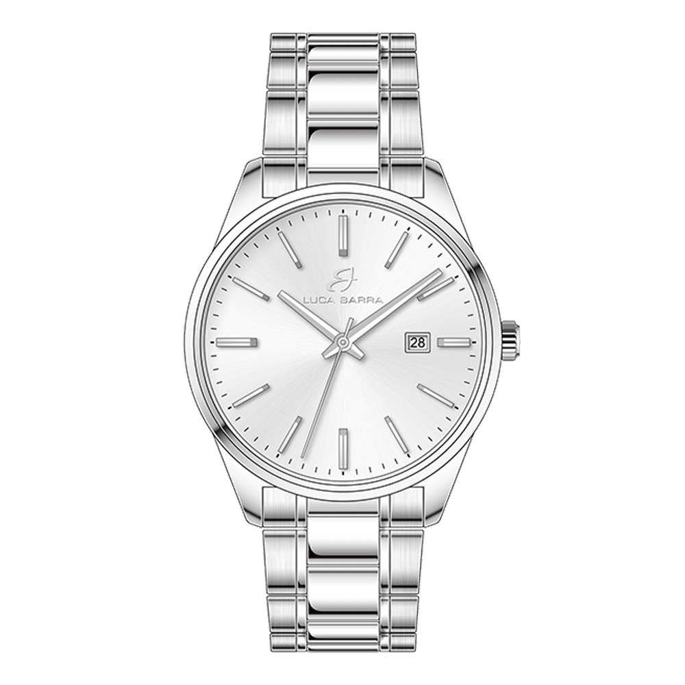 OROLOGIO UOMO IN ACCIAIO QUADRANTE BIANCO