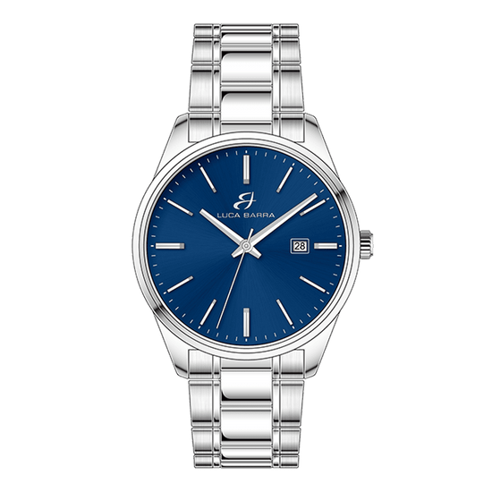 OROLOGIO UOMO IN ACCIAIO QUADRANTE BLU Luca Barra