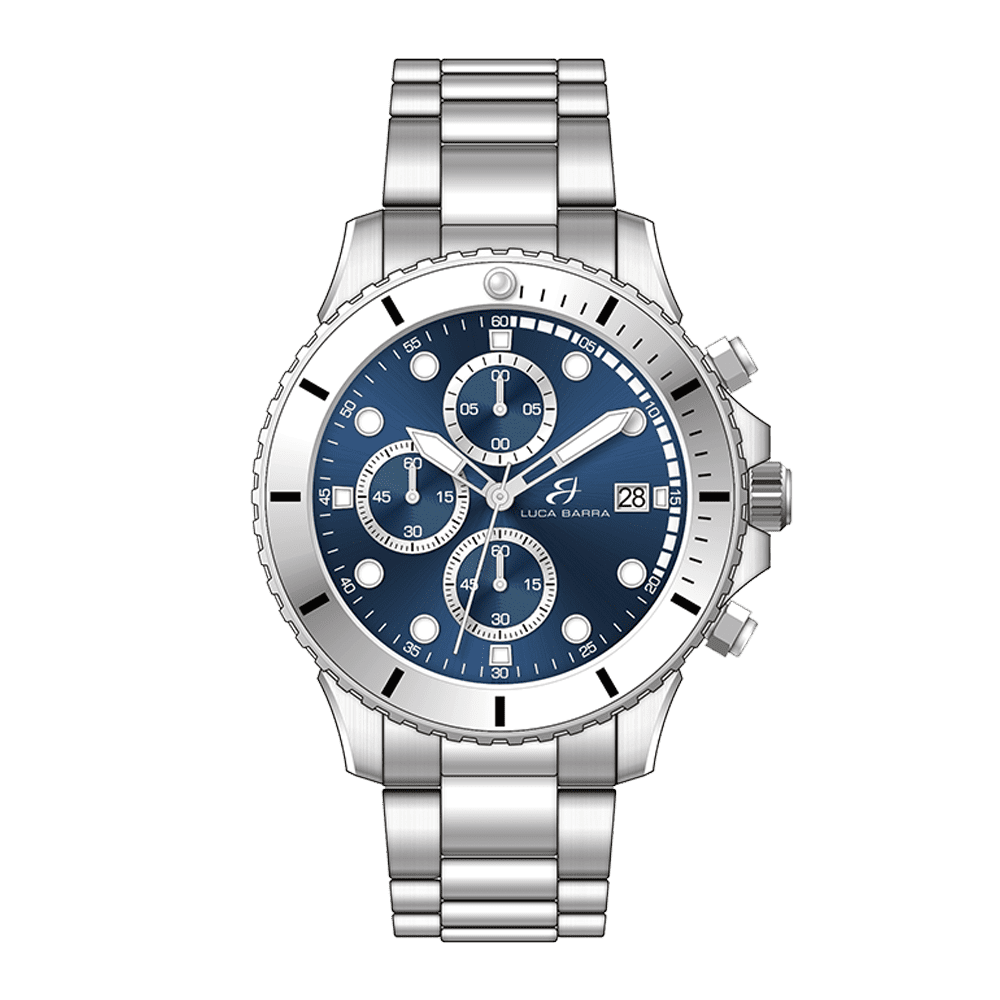 OROLOGIO UOMO IN ACCIAIO QUADRANTE BLU