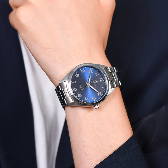 OROLOGIO UOMO IN ACCIAIO QUADRANTE BLU