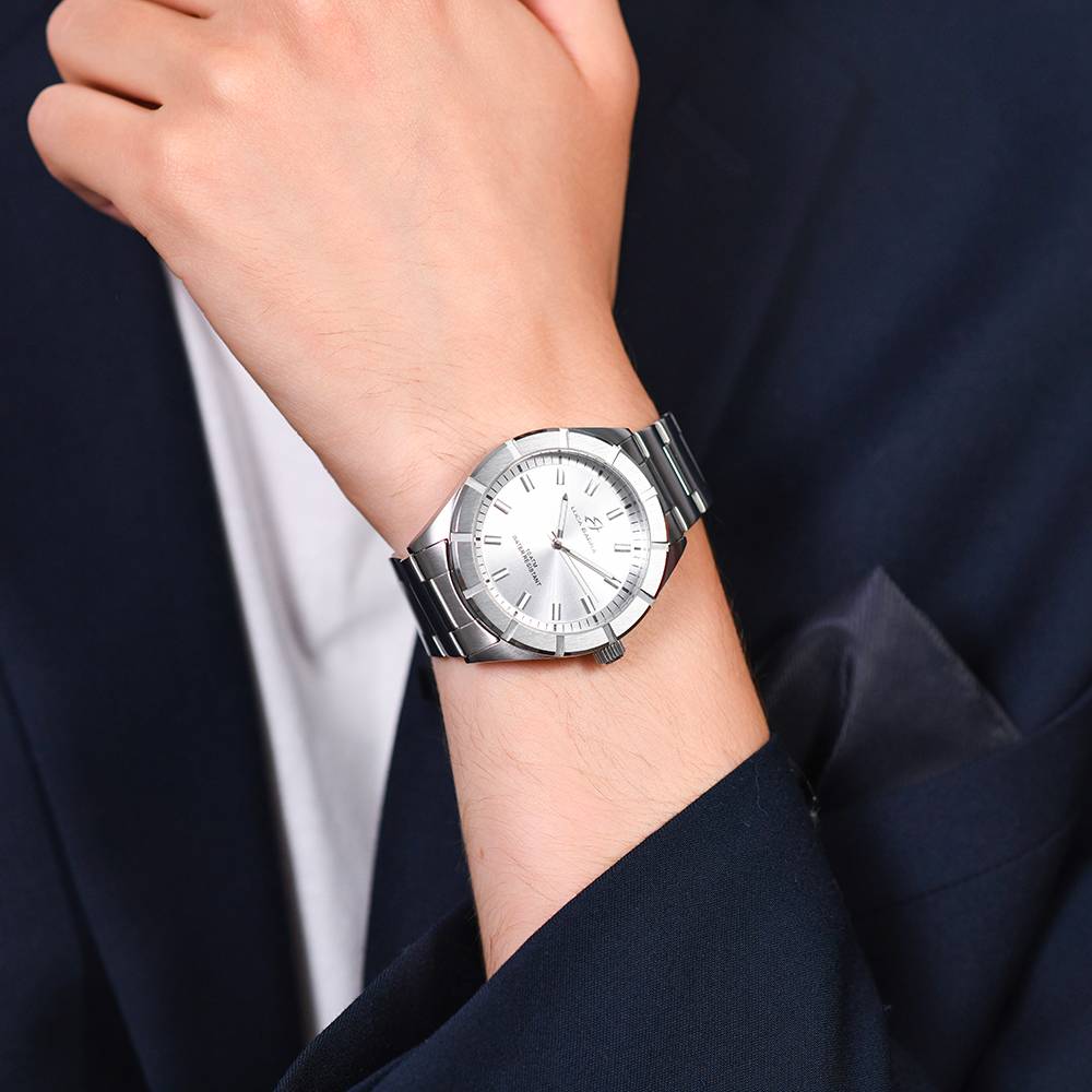 OROLOGIO UOMO IN ACCIAIO QUADRANTE BIANCO