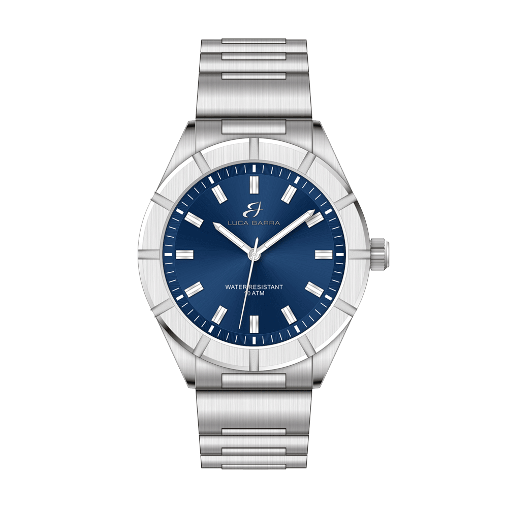 OROLOGIO UOMO IN ACCIAIO QUADRANTE BLU