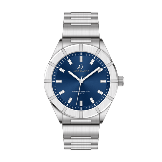 OROLOGIO UOMO IN ACCIAIO QUADRANTE BLU