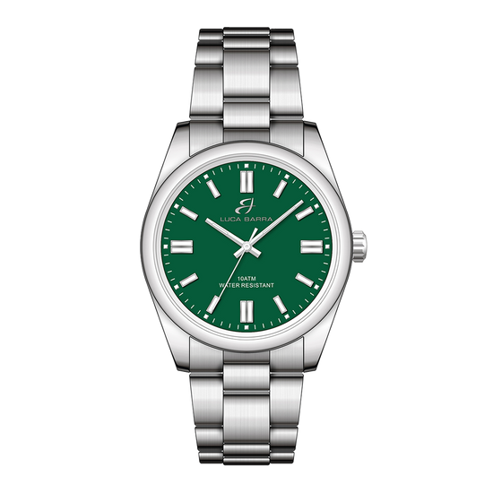 OROLOGIO IN ACCIAIO CON QUADRANTE VERDE