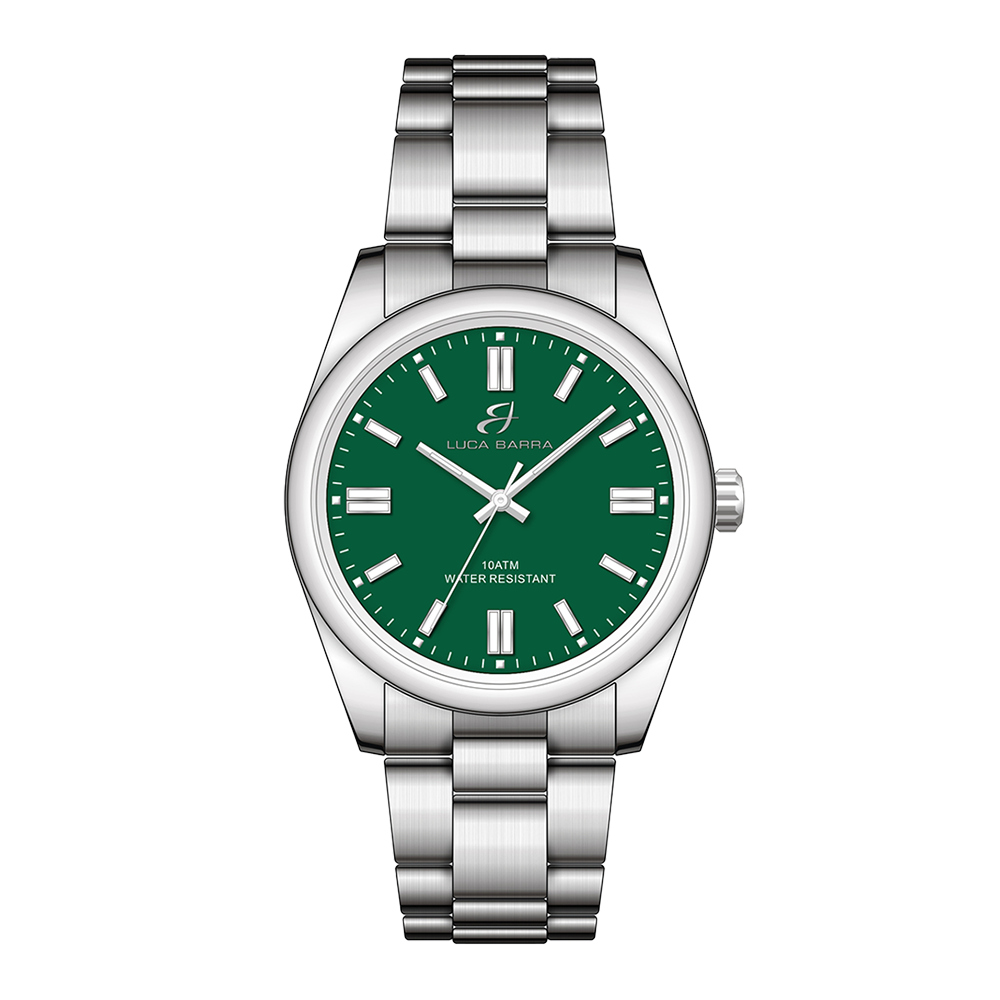 OROLOGIO IN ACCIAIO CON QUADRANTE VERDE