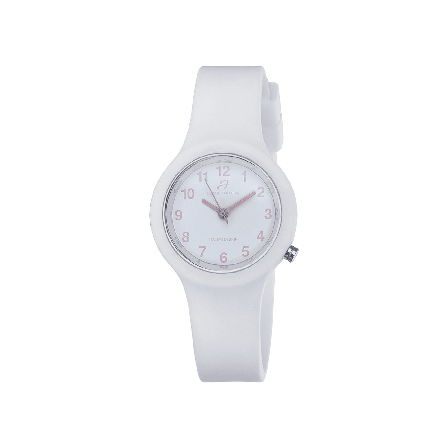 OROLOGIO DONNA IN SILICONE BIANCO QUADRANTE BIANCO