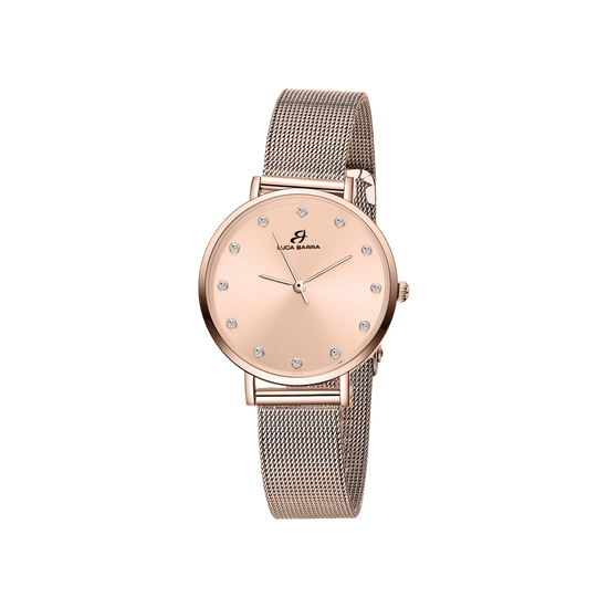 OROLOGIO DONNA IN ACCIAIO ROSA CON CASSA IN ACCIAIO ROSA