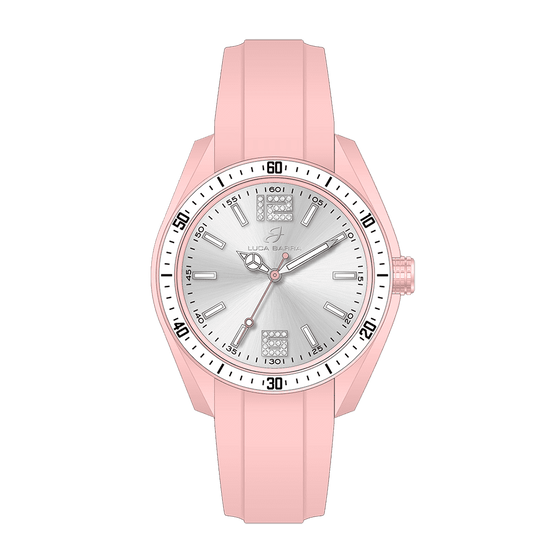 OROLOGIO DONNA IN SILICONE ROSA E BIANCO