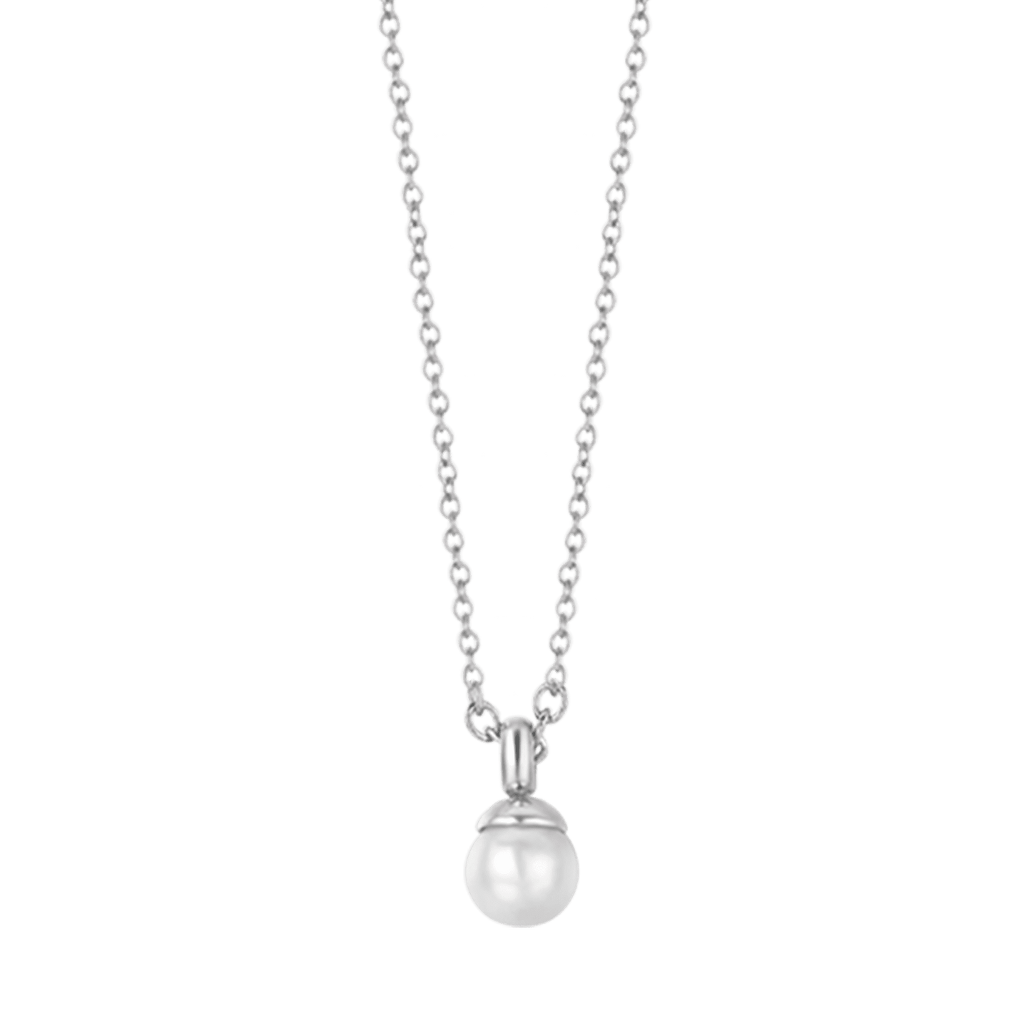 COLLANA DONNA IN ACCIAIO CON PERLE DA 4MM Luca Barra