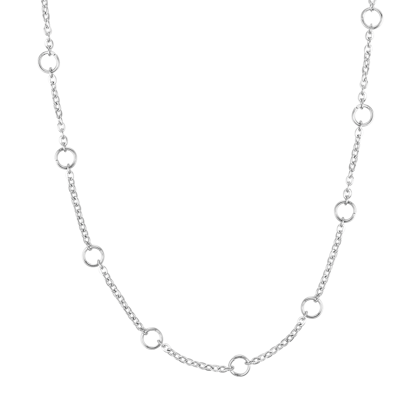 COLLANA DONNA IN ACCIAIO PER CHARMS CON MOSCHETTONE