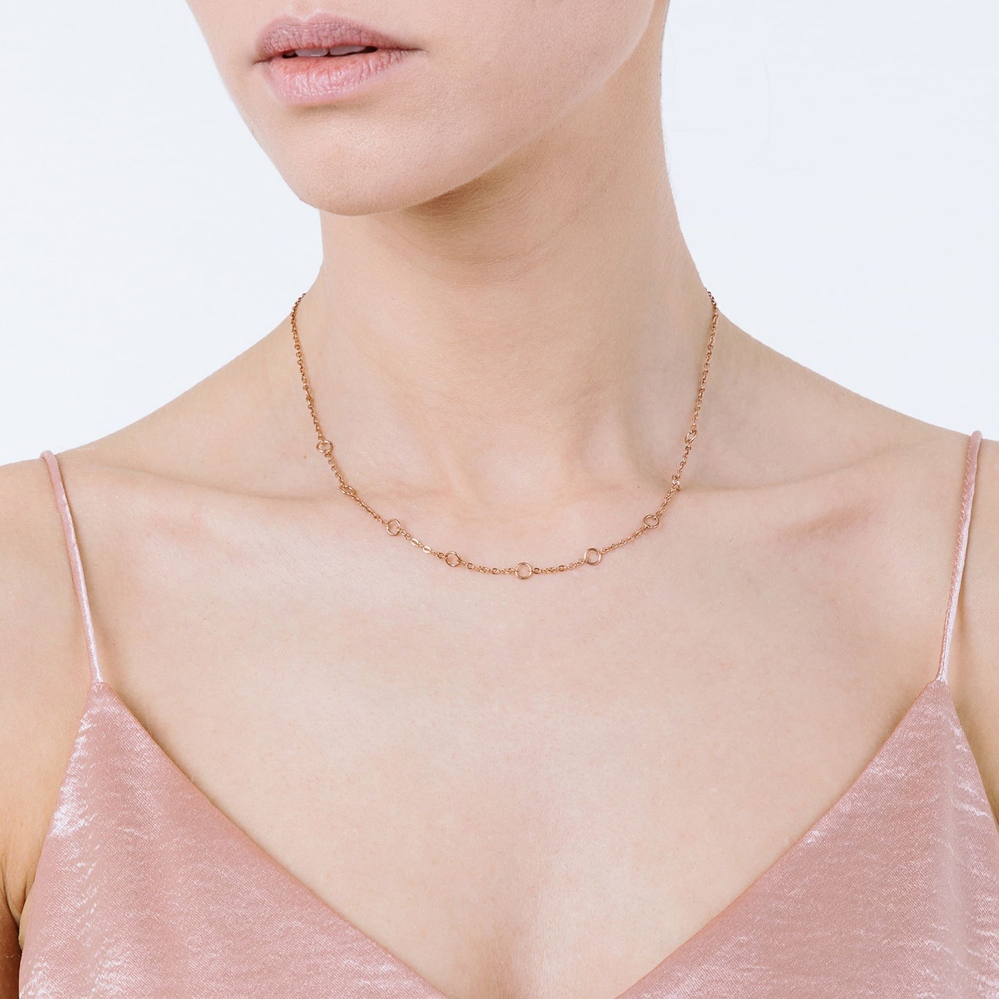 COLLANA DONNA IN ACCIAIO IP ROSE