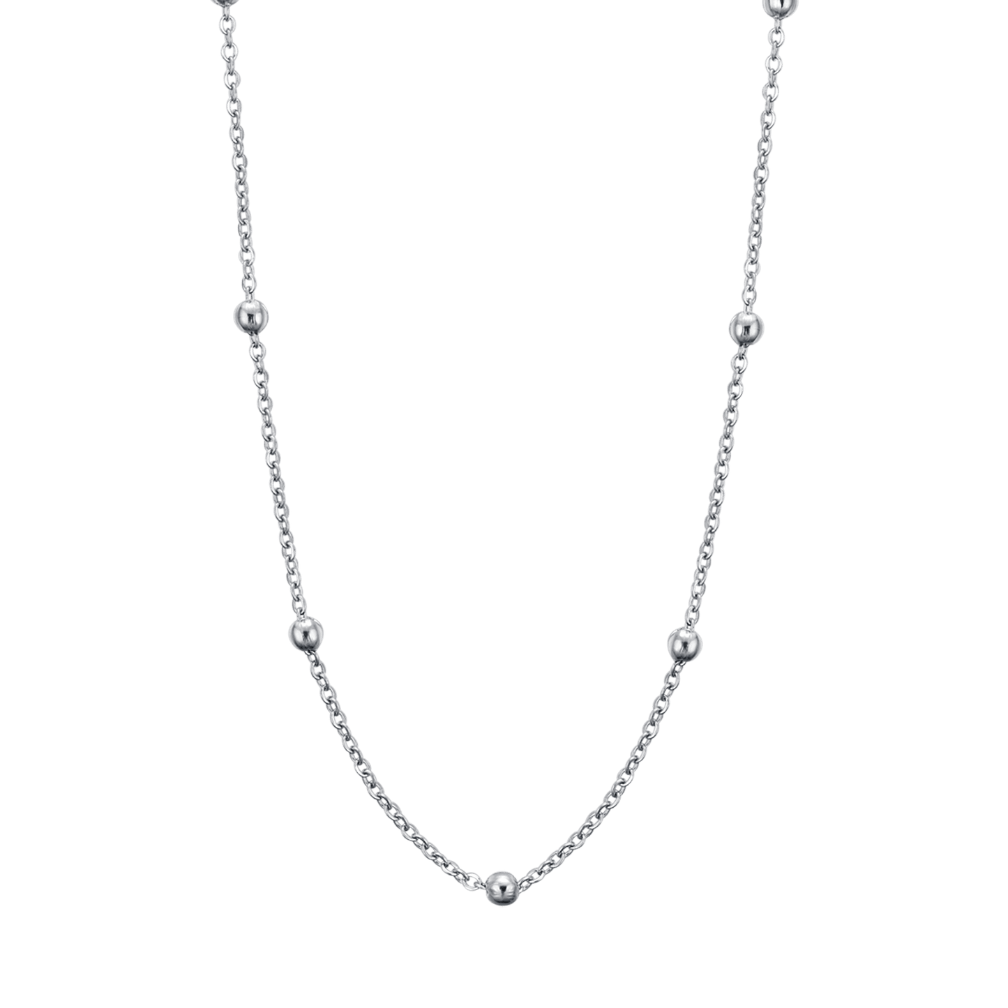 COLLANA DONNA LUNGA IN ACCIAIO PER CHARMS