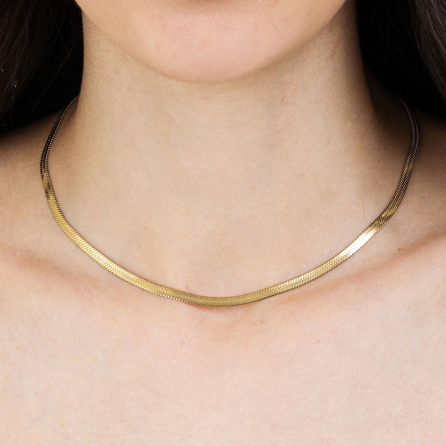 COLLANA DONNA SNAKE IN ACCIAIO IP GOLD