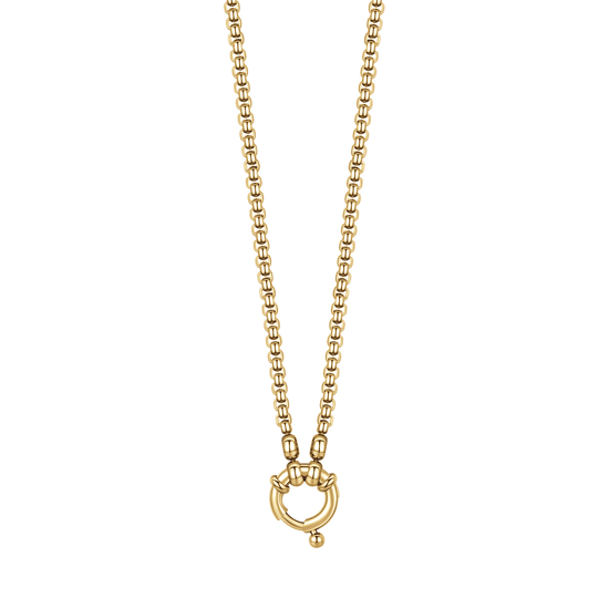 COLLANA DONNA IN ACCIAIO IP GOLD CON MOSCHETTONE