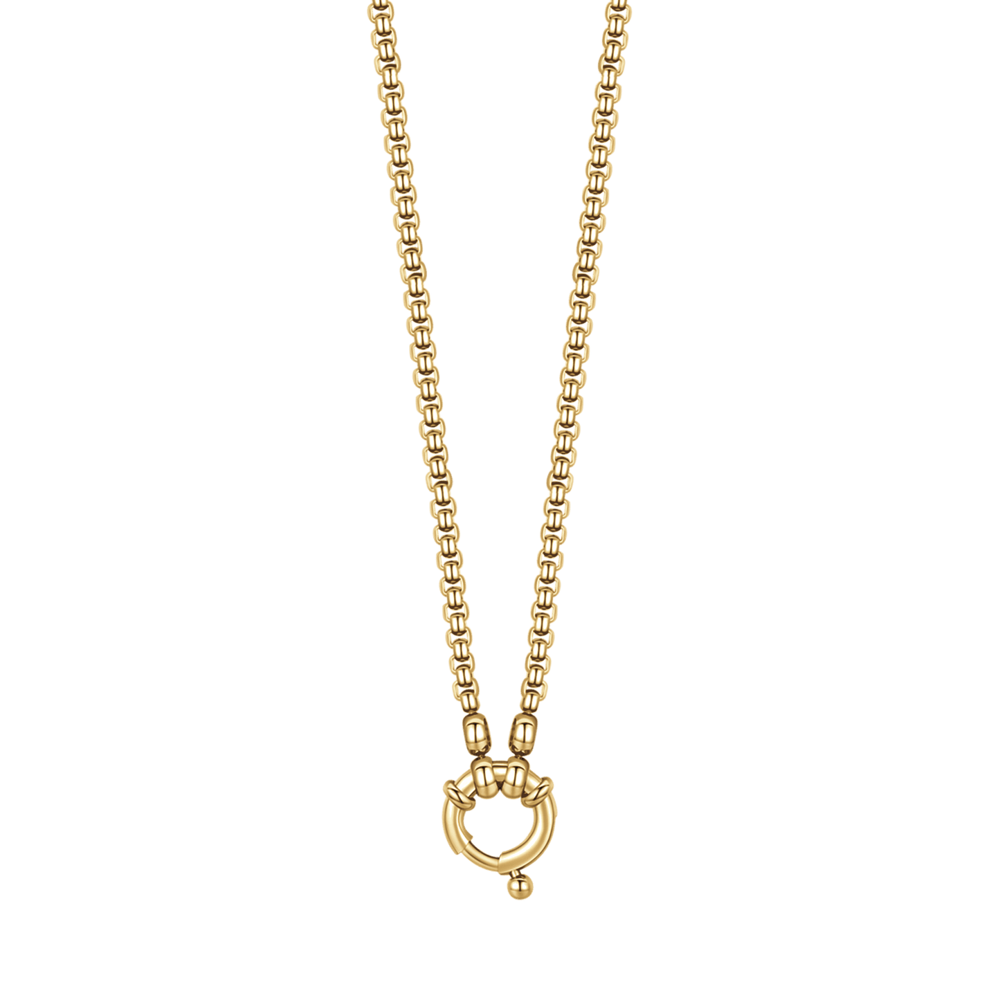 COLLANA DONNA IN ACCIAIO IP GOLD CON MOSCHETTONE