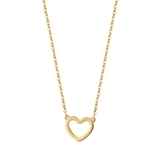 COLLANA DONNA IN ACCIAIO IP GOLD CON CUORE GOLD