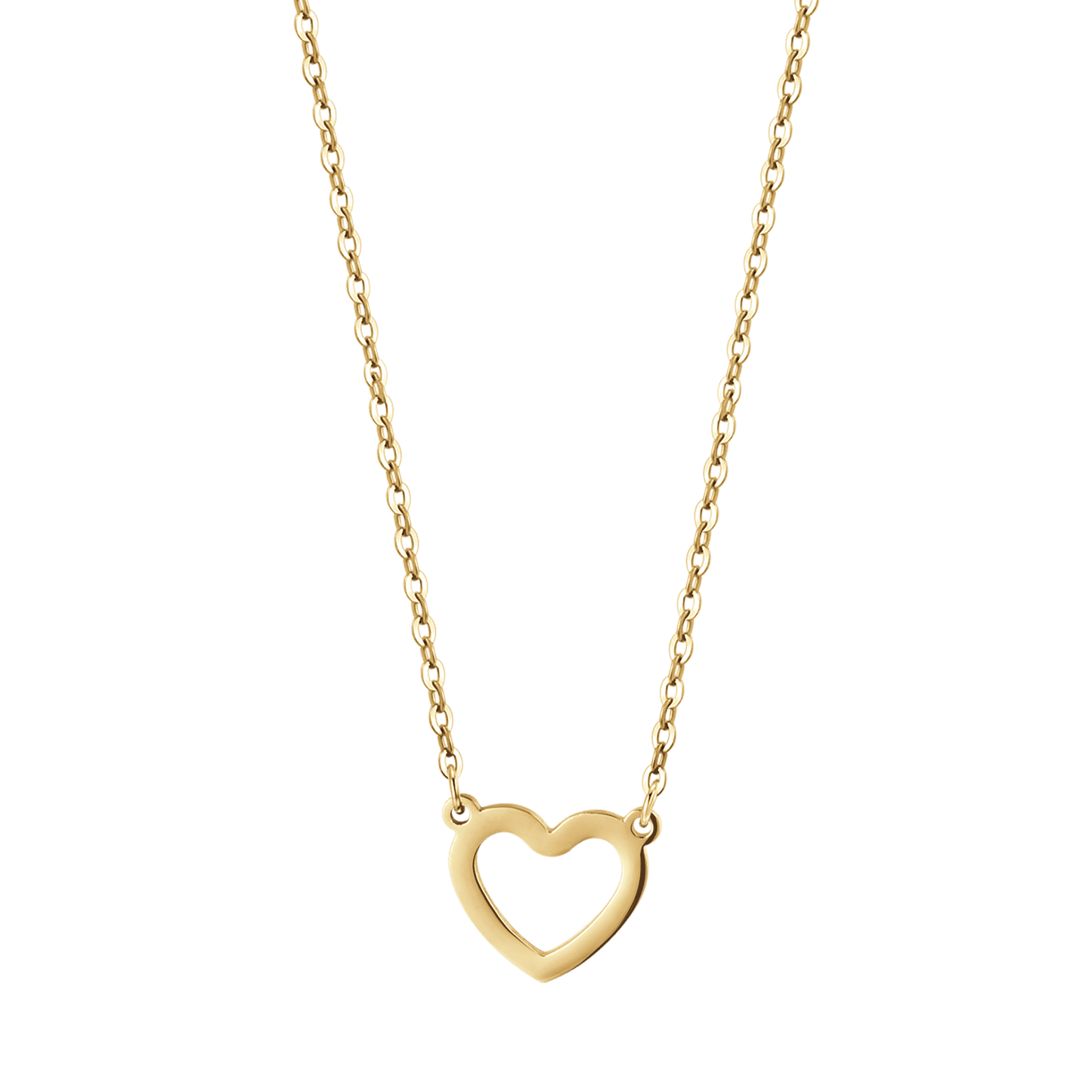 COLLANA DONNA IN ACCIAIO IP GOLD CON CUORE GOLD