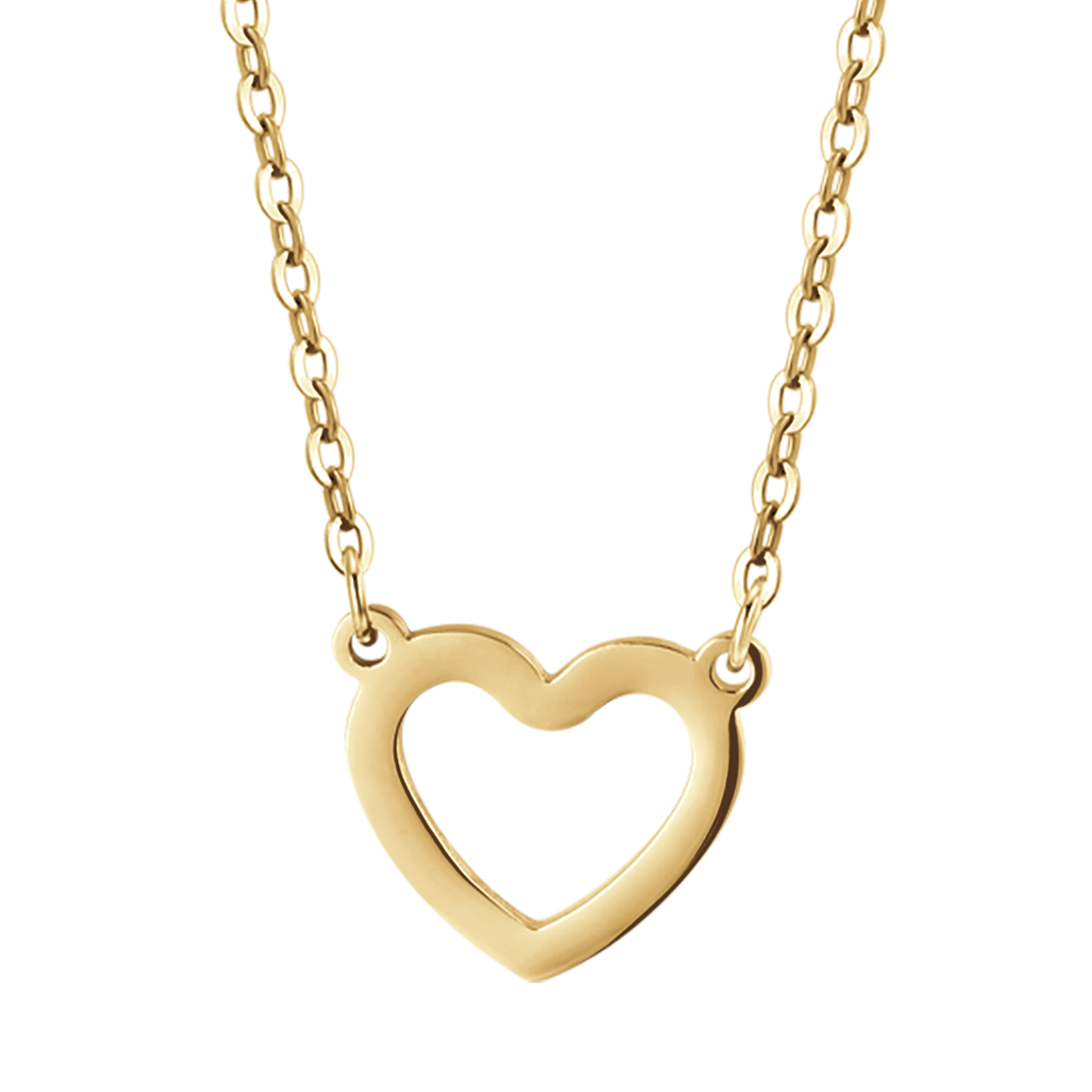 COLLANA DONNA IN ACCIAIO IP GOLD CON CUORE GOLD