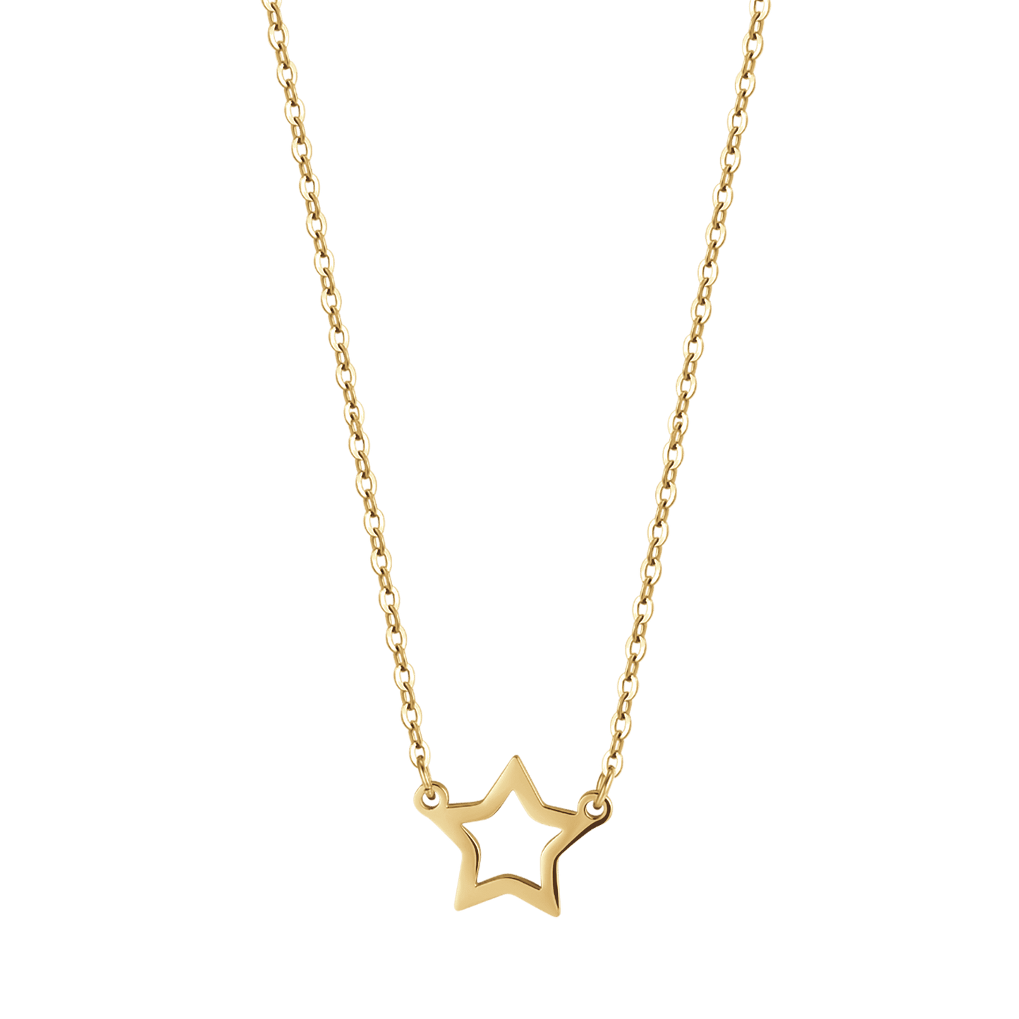 COLLANA DONNA IN ACCIAIO IP GOLD CON STELLA GOLD