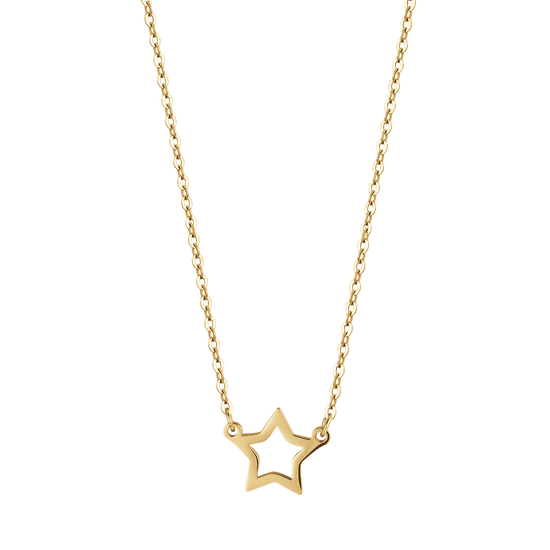 COLLANA DONNA IN ACCIAIO IP GOLD CON STELLA GOLD Luca Barra