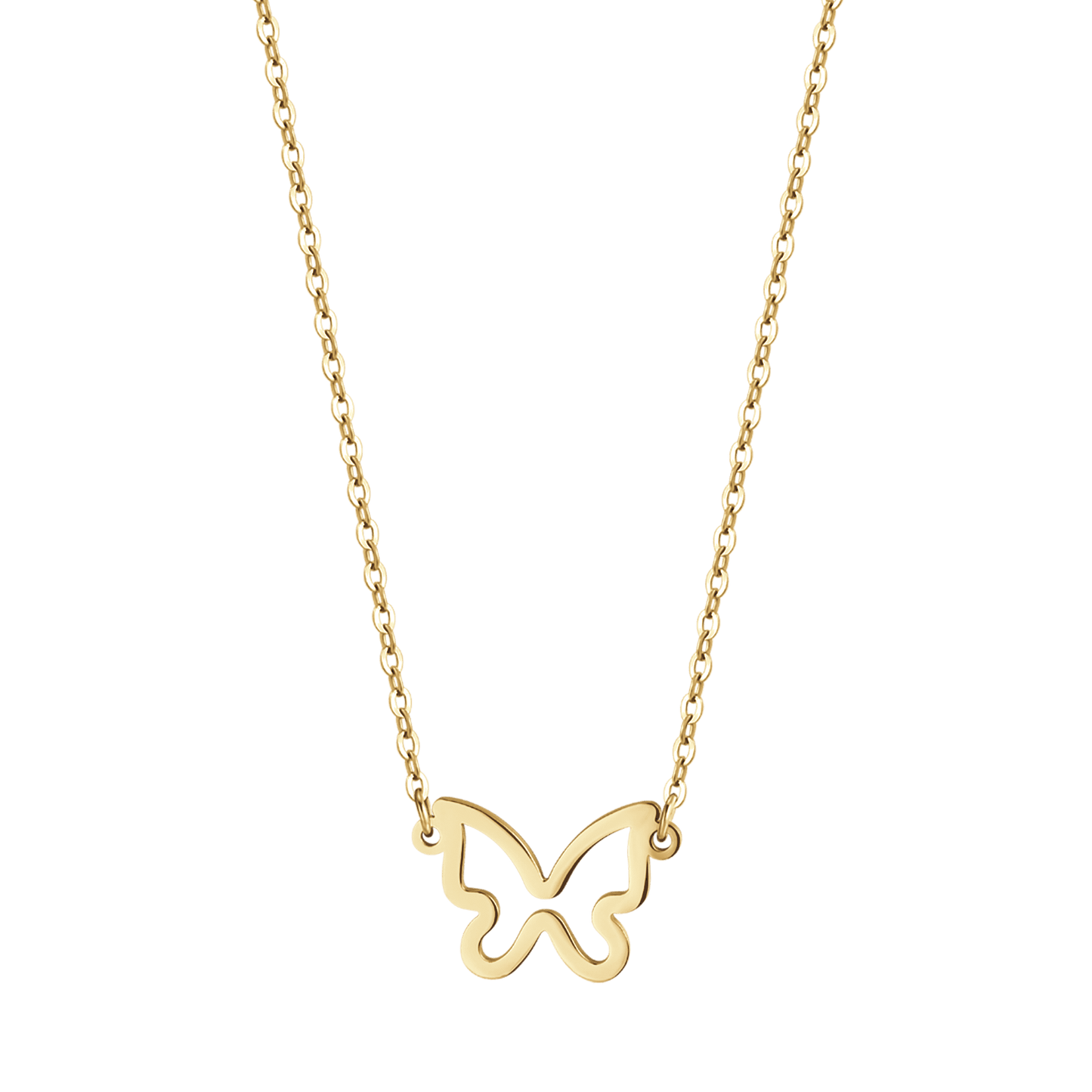 COLLANA DONNA IN ACCIAIO IP GOLD CON FARFALLA GOLD