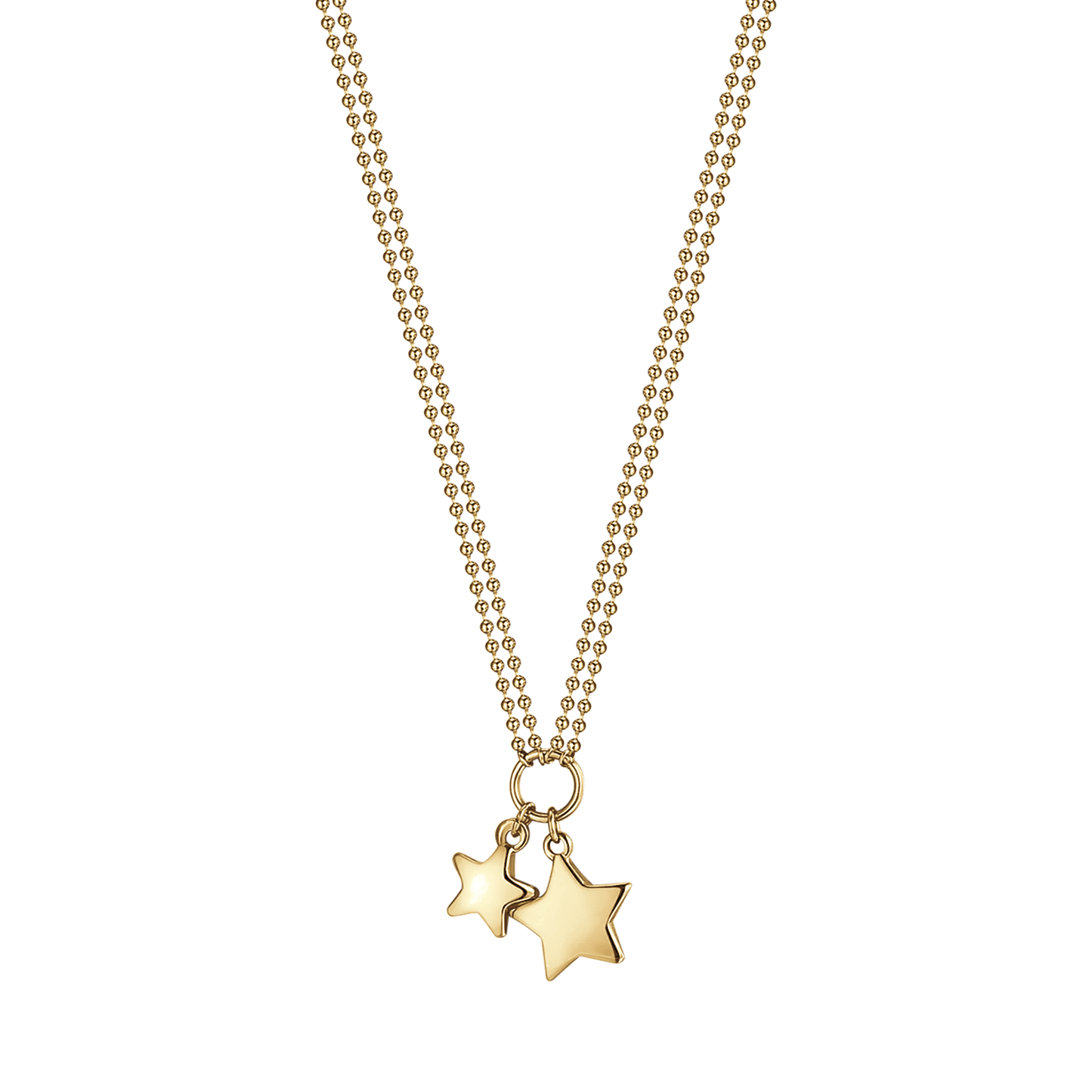 COLLANA DONNA IN ACCIAIO IP GOLD CON STELLE