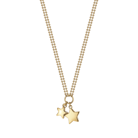 COLLANA DONNA IN ACCIAIO IP GOLD CON STELLE