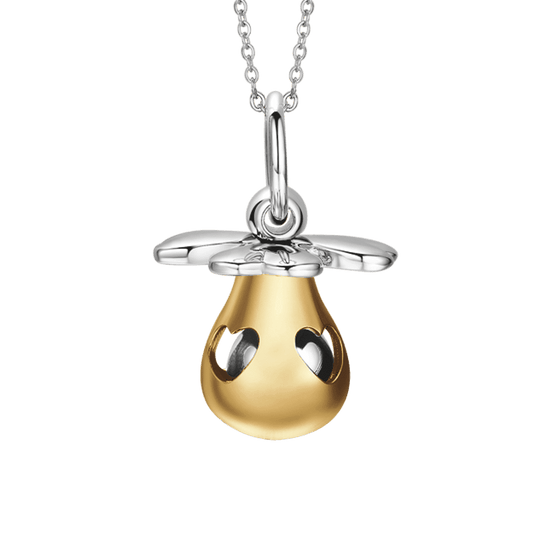 COLLANA CHIAMA ANGELI IN ACCIAIO CIUCCIOTTO IN METALLO IP GOLD