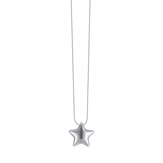 COLLANA DONNA IN ACCIAIO CON STELLA PIENA